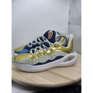 Kids 7y - Under Armour Curry 11 Blue Gold 3027829-300 Youth Basketball Shoes